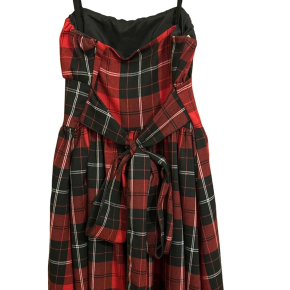 Aqua Plaid Spaghetti Strap Dress - Size Small - Picture 4 of 9